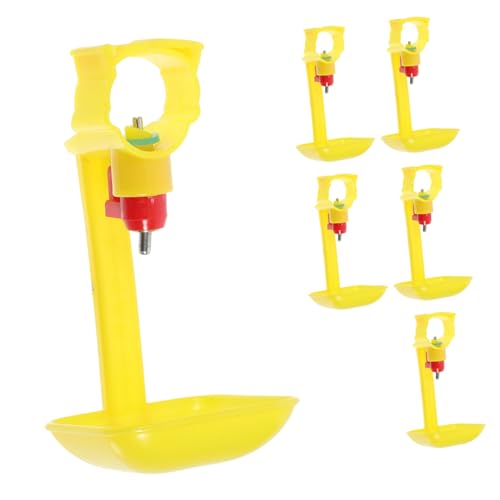 CANIGHT 6 Stück Hühner Stahlkugel Trinkbrunnen, Geflügel Trinkbecher, Hühnerfutterspender, Hühnerstall Tränken, Geflügelfutterspender, Geflügelfutterbehälter, Hühner Trinkwasserausrüstung von CANIGHT