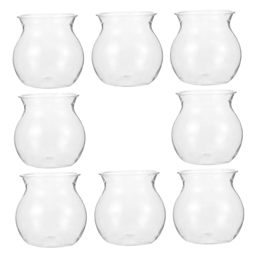 CANIGHT 8 Stück Transparente Fischschüssel - vase, Blasenschüssel, Runder Flacher Übertopf, Terrarium, Fischschüssel, Wasserpflanzentopf, Narzissentopf, Hydrokultur - übertopf, CANIGHT 8 Stück Transparente Fischschüssel - vase, Blasenschüssel, Runder Flacher Übertopf, Terrarium, Fischschüssel, Wasserpflanzentopf, Narzissentopf, Hydrokultur - übertopf, von CANIGHT