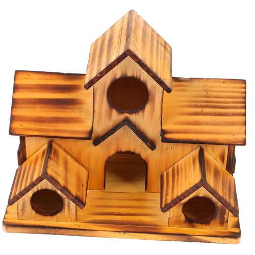 CANIGHT Vogelhaus Mit Vogelhaus Für Den Außenbereich Und Handgefertigt Mit Schutzdach Ideal Für Wildvögel Aufzuhängen Vogelzubehör Für Gartenliebhaber von CANIGHT