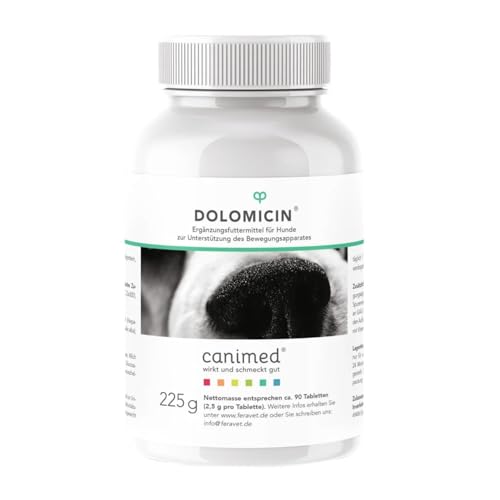Canimed Dolomicin 90 Tabletten für Hunde zur Unterstützung des Bewegungsapparates Gelenke Canimed Dolomicin 90 Tabletten für Hunde zur Unterstützung des Bewegungsapparates Gelenke von CANIMED
