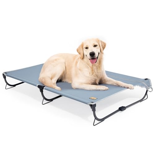 CANINE CANYON Daisy Cot, großes, faltbares erhöhtes Hundebett, tragbar, erhöhtes Hundebett, für den Außenbereich, kühlend, kaufest, wasserdicht, strapazierfähig bis zu 72,6 kg, für Camping/Zuhause CANINE CANYON Daisy Cot, großes, faltbares erhöhtes Hundebett, tragbar, erhöhtes Hundebett, für den Außenbereich, kühlend, kaufest, wasserdicht, strapazierfähig bis zu 72,6 kg, für Camping/Zuhause von CANINE CANYON
