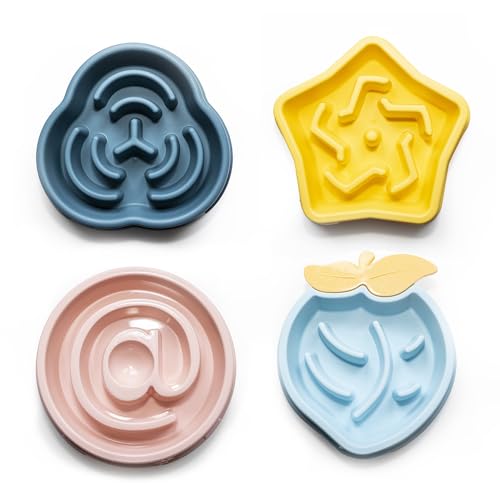 CANINOZ 4er-Packung Futternapf für Hunde, langsame Anti-Agkeit, Spielzeug für Hunde, interaktives Hundespielzeug, Schüssel, originelles Geschenk für Herren, Damen, Futternäpfe, Katzen, Zubehör für von CANINOZ