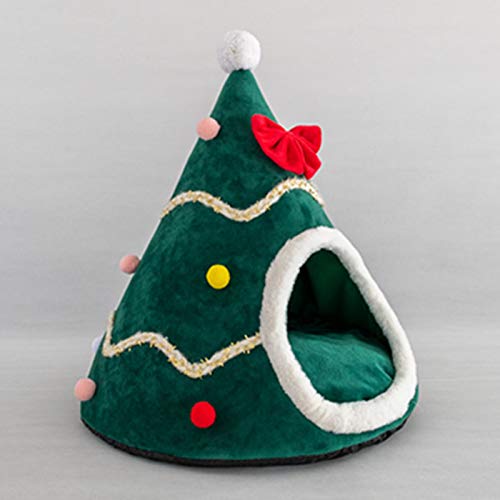 CANNXI Haustierbett, Weihnachtsbaum-Form, Hundehöhle mit abnehmbarem Kissen, gemütliches Hundebett, Hundezelt für kleine, große Hunde und Katzen CANNXI Haustierbett, Weihnachtsbaum-Form, Hundehöhle mit abnehmbarem Kissen, gemütliches Hundebett, Hundezelt für kleine, große Hunde und Katzen von CANNXI