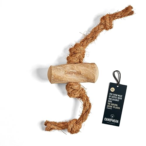 Canophera Hundekauspielzeug aus Kaffeeholz und Kokosseil | Nachhaltiges Hundespielzeug | Zahnpflege (XL) Canophera Hundekauspielzeug aus Kaffeeholz und Kokosseil | Nachhaltiges Hundespielzeug | Zahnpflege (XL) von Canophera