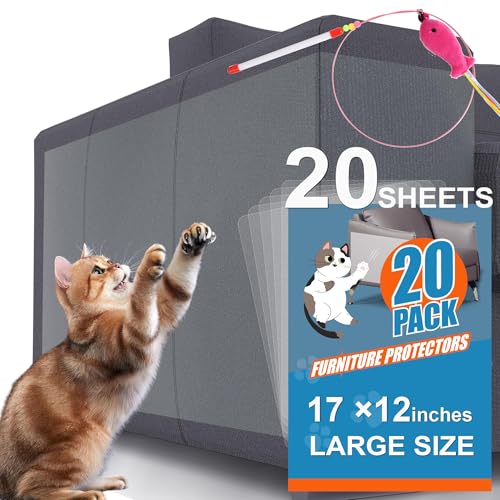 Kratzfeste Möbelschutzmatte für Katzen, große Größe, 43,2 x 30,5 cm, Eckenschutz für Katzen – Anti-Kratz-Klebeband, Katzenschutzmatte, Möbel- und Türschutz, 20 Stück Kratzfeste Möbelschutzmatte für Katzen, große Größe, 43,2 x 30,5 cm, Eckenschutz für Katzen – Anti-Kratz-Klebeband, Katzenschutzmatte, Möbel- und Türschutz, 20 Stück von CANWUPON