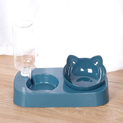 CAOJH Haustierkatze erhöhte Schüsseln Durable Double Cat Hundeschüsseln Erhöhte Ständer Katze Fütterung & Bewässerung Zubehör Hundefutterer Haustierbedarf (Color : Blue) von CAOJH