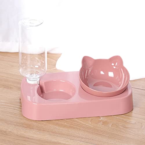 CAOJH Haustierkatze erhöhte Schüsseln Durable Double Cat Hundeschüsseln Erhöhte Ständer Katze Fütterung & Bewässerung Zubehör Hundefutterer Haustierbedarf (Color : Pink) von CAOJH