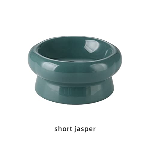 CAOJH Keramikschale Katze Hund Welpen-Feeder Fütterung und Essen Essen Wasser Erhöhte Erhöhung Gericht Waren for Katzen Pet Supplies Zubehör (Color : Short Jasper) von CAOJH