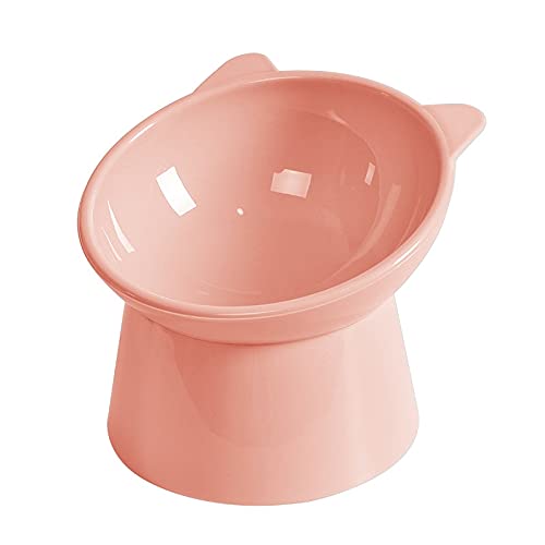 CAOJH rutschfeste Katzenschalen mit angehobener Ständer Schräghaustiernahrung Wasserschüssel for Katzen Hunde Haustier Wasser Trinkgeld Pet Products (Color : Pink, Size : 8x11.7x11.5cm) von CAOJH