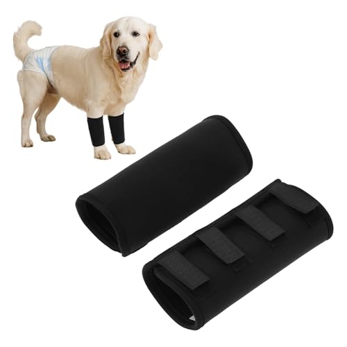 CAPASTEC 1 Paar Hund Vorderbein Gelenkstütze Hock Wrap Hülse, Hund Vorderbein Schiene Knie Schutz Tier Operation Schaden Bandage Wrap Schwarz Groß 22cm x 16,5cm CAPASTEC 1 Paar Hund Vorderbein Gelenkstütze Hock Wrap Hülse, Hund Vorderbein Schiene Knie Schutz Tier Operation Schaden Bandage Wrap Schwarz Groß 22cm x 16,5cm von CAPASTEC