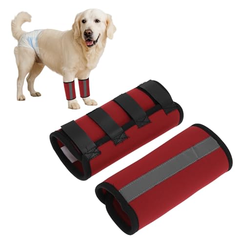 CAPASTEC 1 Paar Hund Vorderbein Gelenkstütze Hock Wrap Hülse Mit Reflektierendem Streifen Hund Vorderbein Schiene Knieschutz Tier Operation Schaden Bandage Wrap Rot Groß 8.7 Zoll x 6.5 Zoll CAPASTEC 1 Paar Hund Vorderbein Gelenkstütze Hock Wrap Hülse Mit Reflektierendem Streifen Hund Vorderbein Schiene Knieschutz Tier Operation Schaden Bandage Wrap Rot Groß 8.7 Zoll x 6.5 Zoll von CAPASTEC