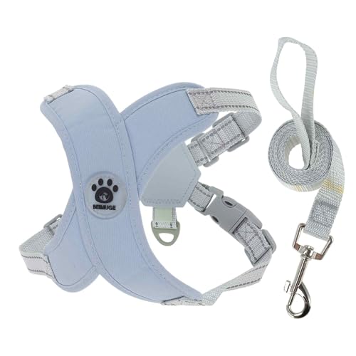 CAPASTEC 1 SetHundegeschirr mit Hundeleine Set, X-Framework, Verstellbares Anti-Zug Anti-Würge-Hundebrustgeschirr, mittelgroße Hunde und Welpen, Atmungsaktive Hundeweste mit Leine, L, Blau CAPASTEC 1 SetHundegeschirr mit Hundeleine Set, X-Framework, Verstellbares Anti-Zug Anti-Würge-Hundebrustgeschirr, mittelgroße Hunde und Welpen, Atmungsaktive Hundeweste mit Leine, L, Blau von CAPASTEC