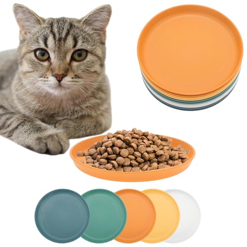 CAPASTEC 10 Stück Flache Katzenschale, Katzenfutter, Fressnapf, Katzenteller, Runde Katzenschale, Katzenfressnapf, Katzenschale für Kätzchen und Kurzbeinige Katzen, Tiefes Blau Grün CAPASTEC 10 Stück Flache Katzenschale, Katzenfutter, Fressnapf, Katzenteller, Runde Katzenschale, Katzenfressnapf, Katzenschale für Kätzchen und Kurzbeinige Katzen, Tiefes Blau Grün von CAPASTEC