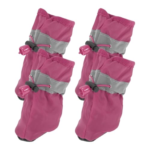 CAPASTEC 4 Stück Pfotenschutz Für Hunde Pfotenschutz Hundeschaden wasserdichte Socken Hundeschuhe Mit Verstellbaren Riemen Indoor Outdoor Größe 6 Rosenrot CAPASTEC 4 Stück Pfotenschutz Für Hunde Pfotenschutz Hundeschaden wasserdichte Socken Hundeschuhe Mit Verstellbaren Riemen Indoor Outdoor Größe 6 Rosenrot von CAPASTEC
