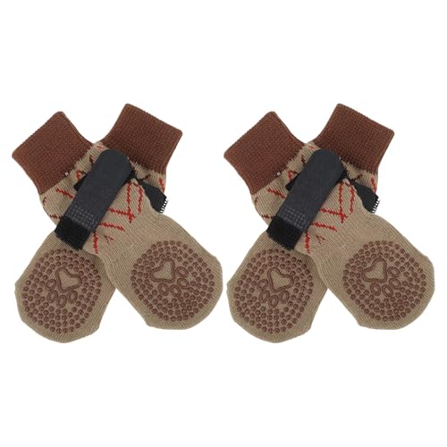 CAPASTEC 4 Stück rutschfeste Hundesocken Mit Verstellbaren Klebebändern Hundesocken Für Hunde Pfotenschutz Für Parkettböden L Beige CAPASTEC 4 Stück rutschfeste Hundesocken Mit Verstellbaren Klebebändern Hundesocken Für Hunde Pfotenschutz Für Parkettböden L Beige von CAPASTEC