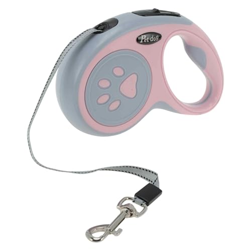 CAPASTEC Einziehbare Hundeleine Ergonomischer Griff Fußabdruckmuster Für Haustiere Unter 15 Kg 5 Meter Pink CAPASTEC Einziehbare Hundeleine Ergonomischer Griff Fußabdruckmuster Für Haustiere Unter 15 Kg 5 Meter Pink von CAPASTEC