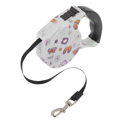 CAPASTEC Einziehbare Hundeleine Ergonomischer Griff Schmetterlingsblume Für Haustiere Unter 40 Kg 5 Meter von CAPASTEC