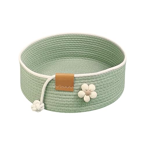 CAPASTEC Gewebtes Katzenbett, 35 cm Durchmesser Faltbarer Korb-Nistplatz, Atmungsaktives Haustier-Liegebett, Krallen-Schleiffestes Universelles Kätzchenbett, Grün CAPASTEC Gewebtes Katzenbett, 35 cm Durchmesser Faltbarer Korb-Nistplatz, Atmungsaktives Haustier-Liegebett, Krallen-Schleiffestes Universelles Kätzchenbett, Grün von CAPASTEC