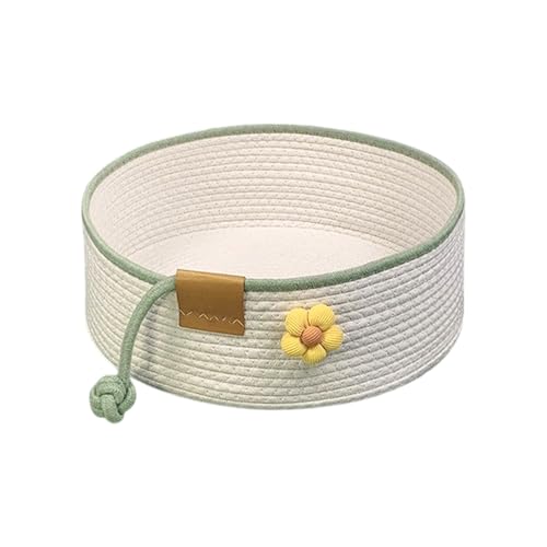 CAPASTEC Gewebtes Katzenbett, 40 cm Durchmesser Faltbarer Korb-Nistplatz, Atmungsaktives Haustier-Liegebett, Krallen-Schleifbeständiges Universelles Kätzchenbett, Cremeweiß CAPASTEC Gewebtes Katzenbett, 40 cm Durchmesser Faltbarer Korb-Nistplatz, Atmungsaktives Haustier-Liegebett, Krallen-Schleifbeständiges Universelles Kätzchenbett, Cremeweiß von CAPASTEC