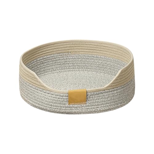 CAPASTEC Gewebtes Katzenbett, 40 cm Durchmesser Faltbarer Korb-Nistplatz, Atmungsaktives Haustier-Liegebett, Krallen-Schleifbeständiges Universelles Kätzchenbett, Grau Khaki CAPASTEC Gewebtes Katzenbett, 40 cm Durchmesser Faltbarer Korb-Nistplatz, Atmungsaktives Haustier-Liegebett, Krallen-Schleifbeständiges Universelles Kätzchenbett, Grau Khaki von CAPASTEC
