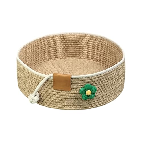 CAPASTEC Gewebtes Katzenbett, 40 cm Durchmesser Faltbarer Korb-Nistplatz, Atmungsaktives Haustier-Liegebett, Krallen-Schleifbeständiges Universelles Kätzchenbett, Khaki CAPASTEC Gewebtes Katzenbett, 40 cm Durchmesser Faltbarer Korb-Nistplatz, Atmungsaktives Haustier-Liegebett, Krallen-Schleifbeständiges Universelles Kätzchenbett, Khaki von CAPASTEC