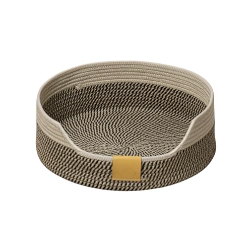CAPASTEC Gewebtes Katzenbett, 50 cm Durchmesser Faltbarer Korb-Nistplatz, Atmungsaktives Haustier-Liegebett, Krallen-Schleifbeständiges Universelles Kätzchenbett, Schwarz Khaki CAPASTEC Gewebtes Katzenbett, 50 cm Durchmesser Faltbarer Korb-Nistplatz, Atmungsaktives Haustier-Liegebett, Krallen-Schleifbeständiges Universelles Kätzchenbett, Schwarz Khaki von CAPASTEC