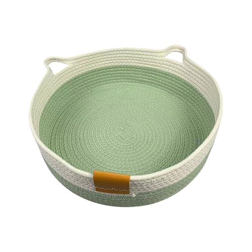 CAPASTEC Gewebtes Katzenbett, 50 cm Durchmesser Faltbarer Korb-Nistplatz, Atmungsaktives Haustier-Liegebett, Krallen-Schleifresistentes Universelles Kätzchenbett, Hellgrün CAPASTEC Gewebtes Katzenbett, 50 cm Durchmesser Faltbarer Korb-Nistplatz, Atmungsaktives Haustier-Liegebett, Krallen-Schleifresistentes Universelles Kätzchenbett, Hellgrün von CAPASTEC