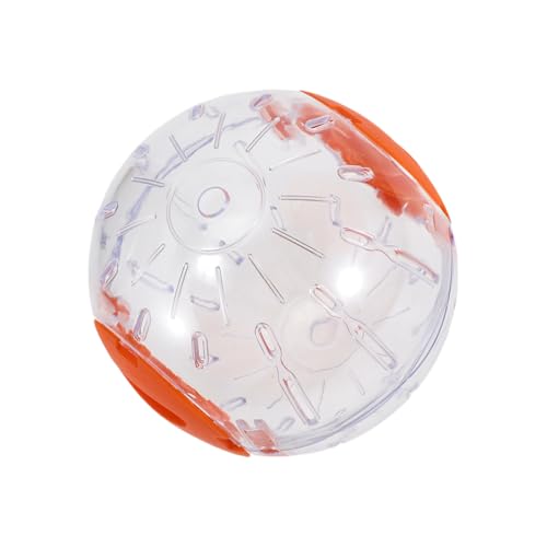 CAPASTEC Hamster Übungsball, 12cm Durchmesser Hamsterball, Hamsterball für Bewegungslauf, Transparenter Ball Hamsterzubehör, Orange von CAPASTEC