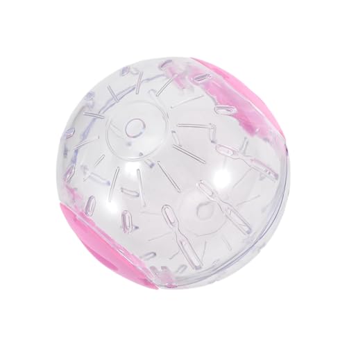 CAPASTEC Hamster Übungsball, 12cm Durchmesser Hamsterball, Hamsterball für Bewegungslauf, Transparenter Ball Hamsterzubehör, Pink von CAPASTEC
