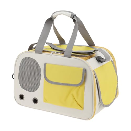 CAPASTEC Haustier-Tragetasche, Transportbox mit verstellbarem Schultergurt, Gelb CAPASTEC Haustier-Tragetasche, Transportbox mit verstellbarem Schultergurt, Gelb von CAPASTEC