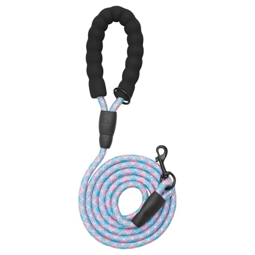 CAPASTEC Hundeleine Mit Bequemem Gepolstertem Griff Und Reflektierenden Fäden Für Kleine Mittelgroße Große Hunde Für Training Spaziergänge Pink Blau 2m x 10mm CAPASTEC Hundeleine Mit Bequemem Gepolstertem Griff Und Reflektierenden Fäden Für Kleine Mittelgroße Große Hunde Für Training Spaziergänge Pink Blau 2m x 10mm von CAPASTEC