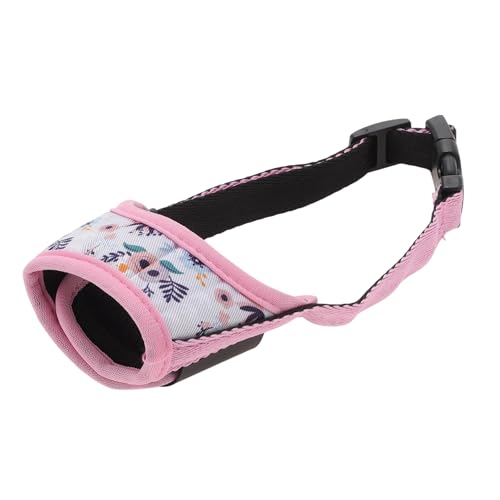 CAPASTEC Hundemaulkorb Weicher Hundemaulkorb Atmungsaktiver Maulkorb für Hunde Verhinderung Beißen Kauen Maulkorb mit Verstellbarem Gurt für Kleine Mittlere Große Hunde S Rosa von CAPASTEC