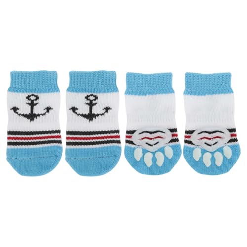 CAPASTEC Hundesocken rutschfeste Socken Hund Katzen Haustier Innensocken Pfoten Schutz und Traktion Dank Silikongel für Hunde und Katzen 1 Set (4 Stück) Medium von CAPASTEC