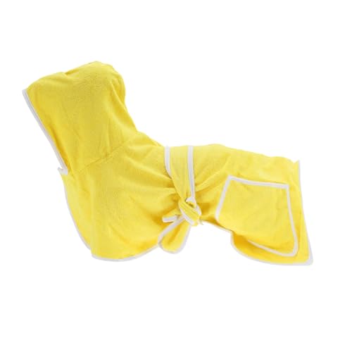 CAPASTEC Kapuzen-Hundebademantel, Haustierhandtuch, Schnell trocknendes Hundehandtuch, L, Gelb CAPASTEC Kapuzen-Hundebademantel, Haustierhandtuch, Schnell trocknendes Hundehandtuch, L, Gelb von CAPASTEC