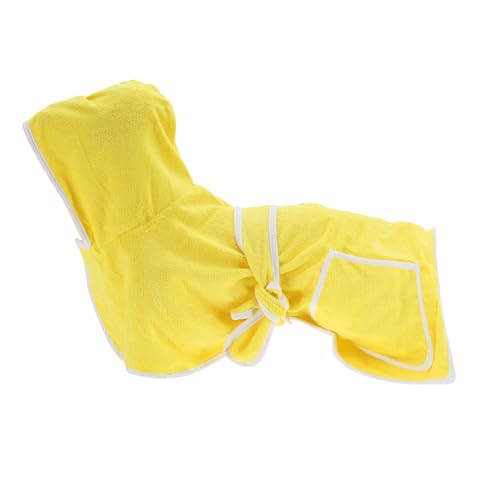 CAPASTEC Kapuzen-Hundebademantel, Haustierhandtuch, Schnell trocknendes Hundehandtuch, M, Gelb CAPASTEC Kapuzen-Hundebademantel, Haustierhandtuch, Schnell trocknendes Hundehandtuch, M, Gelb von CAPASTEC
