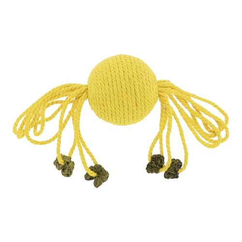 CAPASTEC Katzenspielzeug Ball mit Galls Fruit, Interaktive Katzenbälle für drinnen, sichere Zahnreinigung Katzenkau-Bälle, Kätzchenball für Spielzeit Gelb CAPASTEC Katzenspielzeug Ball mit Galls Fruit, Interaktive Katzenbälle für drinnen, sichere Zahnreinigung Katzenkau-Bälle, Kätzchenball für Spielzeit Gelb von CAPASTEC