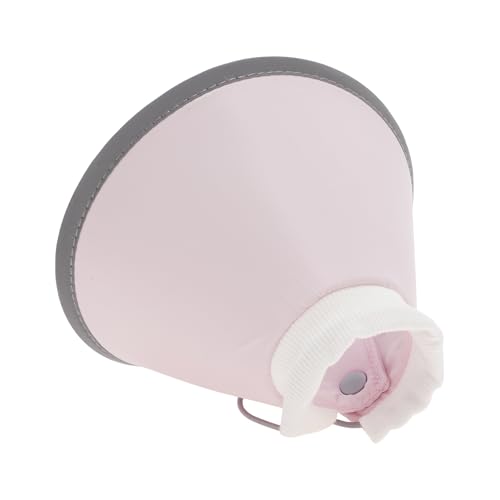 CAPASTEC Katzenkegelkragen, Katzenhalsband zur Verhinderung des Leckens von Wunden, Verstellbarer Hunderekonstruktionskragen, Elizabethanischer Kragen für Hunde Katzen, S, Pink von CAPASTEC