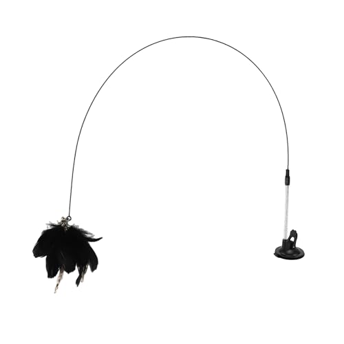 CAPASTEC Katzenspielzeug, mit Saugnapf, Flauschige Feder, Schwarz Braun CAPASTEC Katzenspielzeug, mit Saugnapf, Flauschige Feder, Schwarz Braun von CAPASTEC