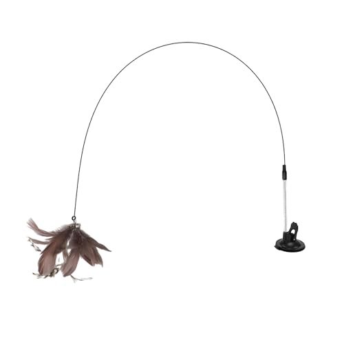 CAPASTEC Katzenspielzeug, mit Saugnapf, Flauschige Feder für Katzen, Braun CAPASTEC Katzenspielzeug, mit Saugnapf, Flauschige Feder für Katzen, Braun von CAPASTEC