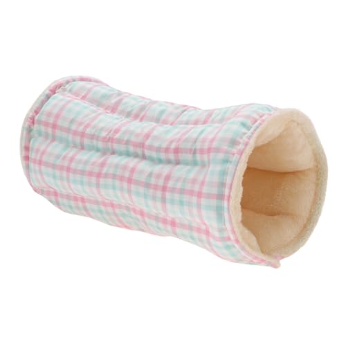 CAPASTEC Katzentunnelbett, zusammenklappbarer Katzenspieltunnel, 65cm Katzen-Donut-Tunnel für den Innenbereich, vielseitige Katzentunnel für Katzenwelpen Kaninchen Frettchen, Pink Grün von CAPASTEC