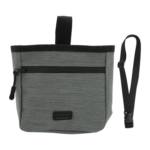CAPASTEC Kleine Hundeleckerli-Tasche, Hundespaziergangstasche, Hundetrainingstasche mit verstellbarem Taillenband für Haustiere Welpen Outdoor-Reisen, Schwarz von CAPASTEC