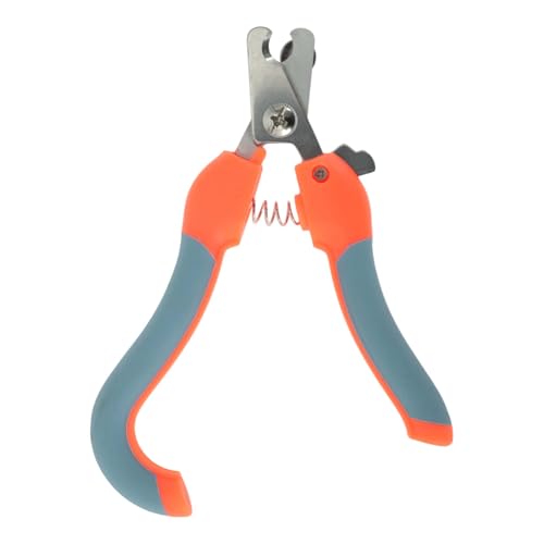 CAPASTEC Krallenschere Für Hunde Mit Sicherheitsvorrichtung, Ergonomische rutschfeste Edelstahlklingen, Krallenschneider Haustierpflegewerkzeug, Orange Blau von CAPASTEC