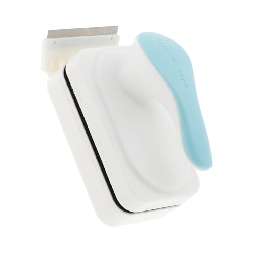 CAPASTEC Magnetische Glasreinigungsbürste für Aquarien, Glasreiniger mit 2 abnehmbaren Schabern, magnetisches Reinigungswerkzeug für Aquarien, Blau-Weiß, 10,6 x 5,2 x 4,9 cm von CAPASTEC