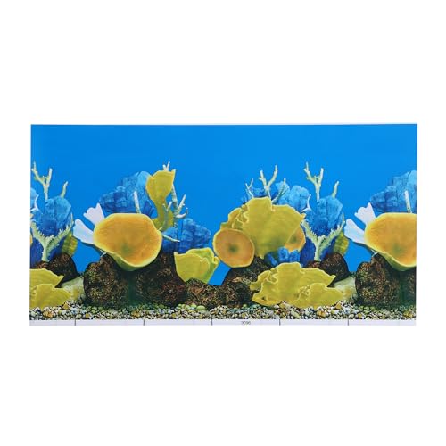 CAPASTEC PVC-Hintergrund für Aquarium, doppelseitig, Meereskorallenfische, Hintergrunddekor-Aufkleber für Aquarium, 50 x 30 cm (mehrfarbig) von CAPASTEC