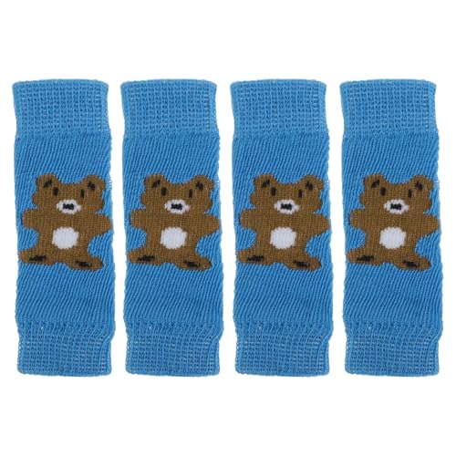 CAPASTEC Pack of 4 Hundebeinwärmer Winter Weiche Warme Gestrickte Hundebeinsocken, Hundebeinschoner Gelenkschutz, Geeignet Für Kleine Hunde Kätzchen Welpen, Small, Blau Bear CAPASTEC Pack of 4 Hundebeinwärmer Winter Weiche Warme Gestrickte Hundebeinsocken, Hundebeinschoner Gelenkschutz, Geeignet Für Kleine Hunde Kätzchen Welpen, Small, Blau Bear von CAPASTEC