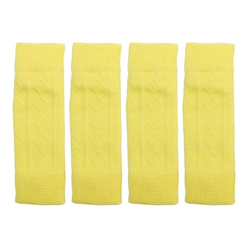 CAPASTEC Packung Mit 4 Hundebeinwärmern Winter Weiche Warme Gestrickte Hundebeinsocken Hundebeinärmel Gelenkschutz Geeignet Für Kleine Hunde Kätzchen Welpen Klein Gelb von CAPASTEC