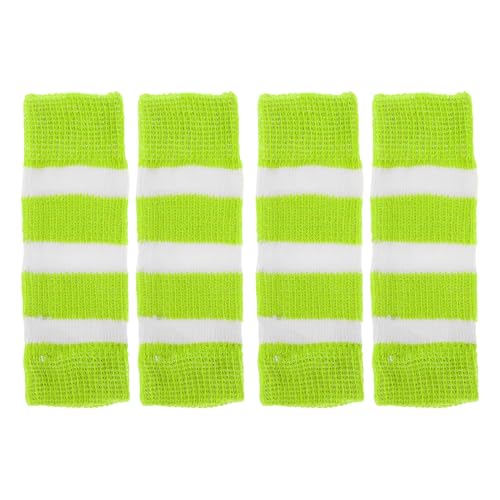 CAPASTEC Packung Mit 4 Hundebeinwärmern Winter Weiche Warme Gestrickte Hundebeinsocken Hundebeinschoner Gelenkschutz Geeignet Für Kleine Hunde Kätzchen Welpen Groß Grün Weiß von CAPASTEC
