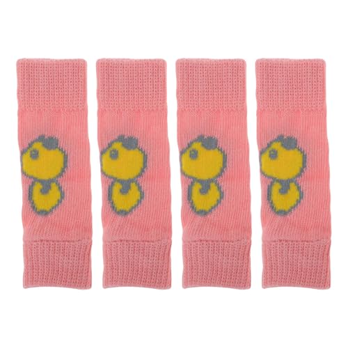 CAPASTEC Packung Von 4 Hundebeinwärmern Winter Weiche Warme Gestrickte Hundebeinsocken Hundebeinschützer Gelenkschutz Geeignet Für Kleine Hunde Kätzchen Welpen Groß Pink von CAPASTEC