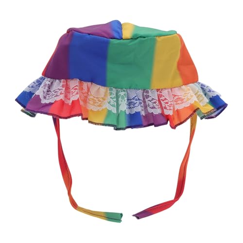CAPASTEC Pet Bucket Hat für Hund Katze Verstellbar mit Spitzenbesatz Haustier Sonnenvisier Haustier Sonnenhaube Sonnenkappe für Kleintier, Mittel, Sortierte Farbe von CAPASTEC