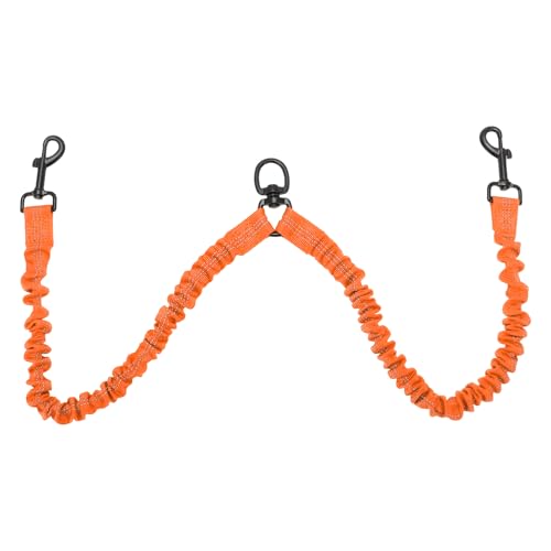 CAPASTEC Pet Doppel Hundeleine, Reflektierende Doppel Hundeleine für einfaches Gassi gehen mit 2 Hunden, 360° Schwenkbar Kein Verheddern Doppel Hundeleine, Orange CAPASTEC Pet Doppel Hundeleine, Reflektierende Doppel Hundeleine für einfaches Gassi gehen mit 2 Hunden, 360° Schwenkbar Kein Verheddern Doppel Hundeleine, Orange von CAPASTEC